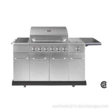 6 Burner Gas BBQ Grill with CSA Certificate